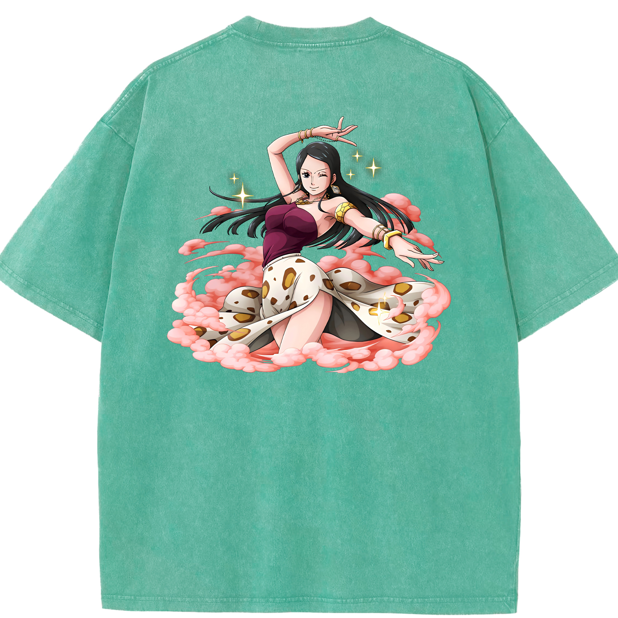 ワンピース ニコ・ロビン ONE PIECE Nico Robin 綿100% ヴィンテージ風 半袖Tシャツ（背面プリント）
